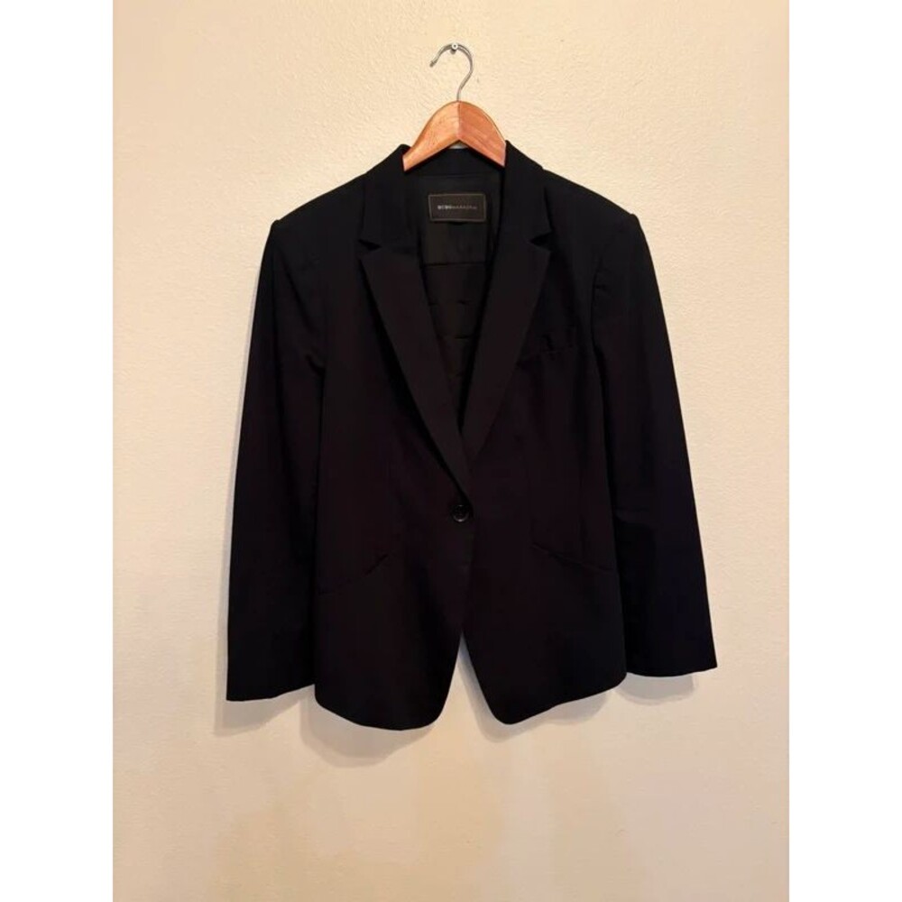 BCBG Statement Tiered Ruffle-Back Blazer